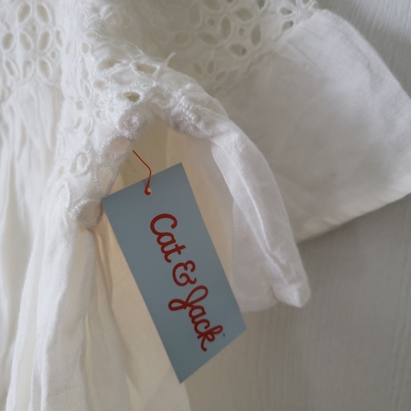 Cat & Jack Eyelet Bell Sleeve Dress - Picture 8 of 8